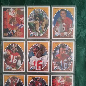 Set of 9 Joe Montana Football Heroes (missing #2, double of #9)